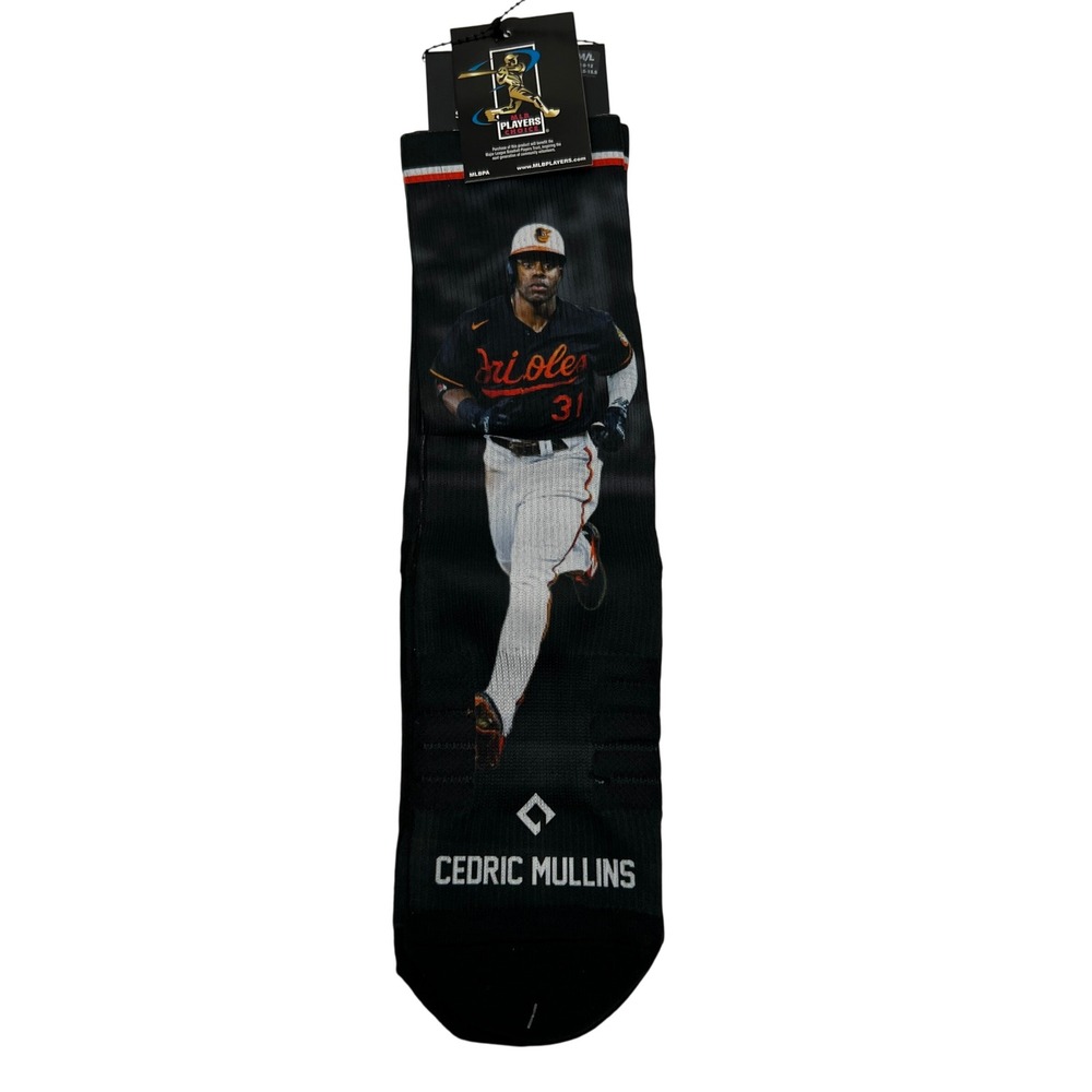Strideline Cedric Mullins‎ Baltimore Orioles MLB Premium Full Sub Crew Socks M/L